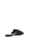 Zen Collection Embellished Woven Mule Loafers, Black