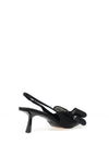 Zen Collection Bow Sling Back Heeled Shoes, Black