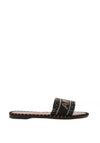 Zen Collection Beaded Slider Sandals, Black