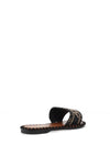 Zen Collection Beaded Slider Sandals, Black