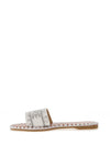 Zen Collection Beaded Slider Sandals, White