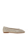 Zen Collection Woven Knitted Metallic Ballet Flats, Gold