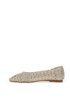 Zen Collection Woven Knitted Metallic Ballet Flats, Gold