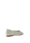 Zen Collection Woven Knitted Metallic Ballet Flats, Gold