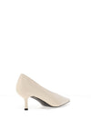 Zen Collection Faux Leather Pointed Toe Heels, Off White