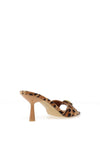 Zen Collection Buckle Detail Mule High Heeled Sandals, Brown