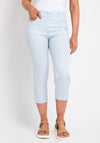 Zerres Cora Cropped Slim Comfort Jeans, Dusty Blue