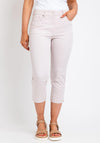 Zerres Cora Cropped Slim Comfort Jeans, Dusty Pink