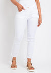 Zerres Carla Zip Leg Super Slim Comfort Jeans, White