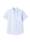 Zippy Boy Short Sleeve Stripe Shirt, Blue