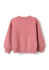 Zippy Girl Floral Long Sleeve Knit Jumper, Pink