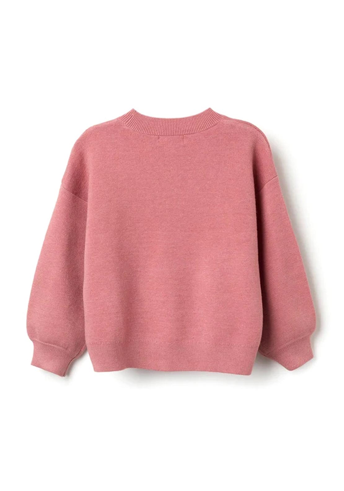 Zippy Girl Floral Long Sleeve Knit Jumper, Pink