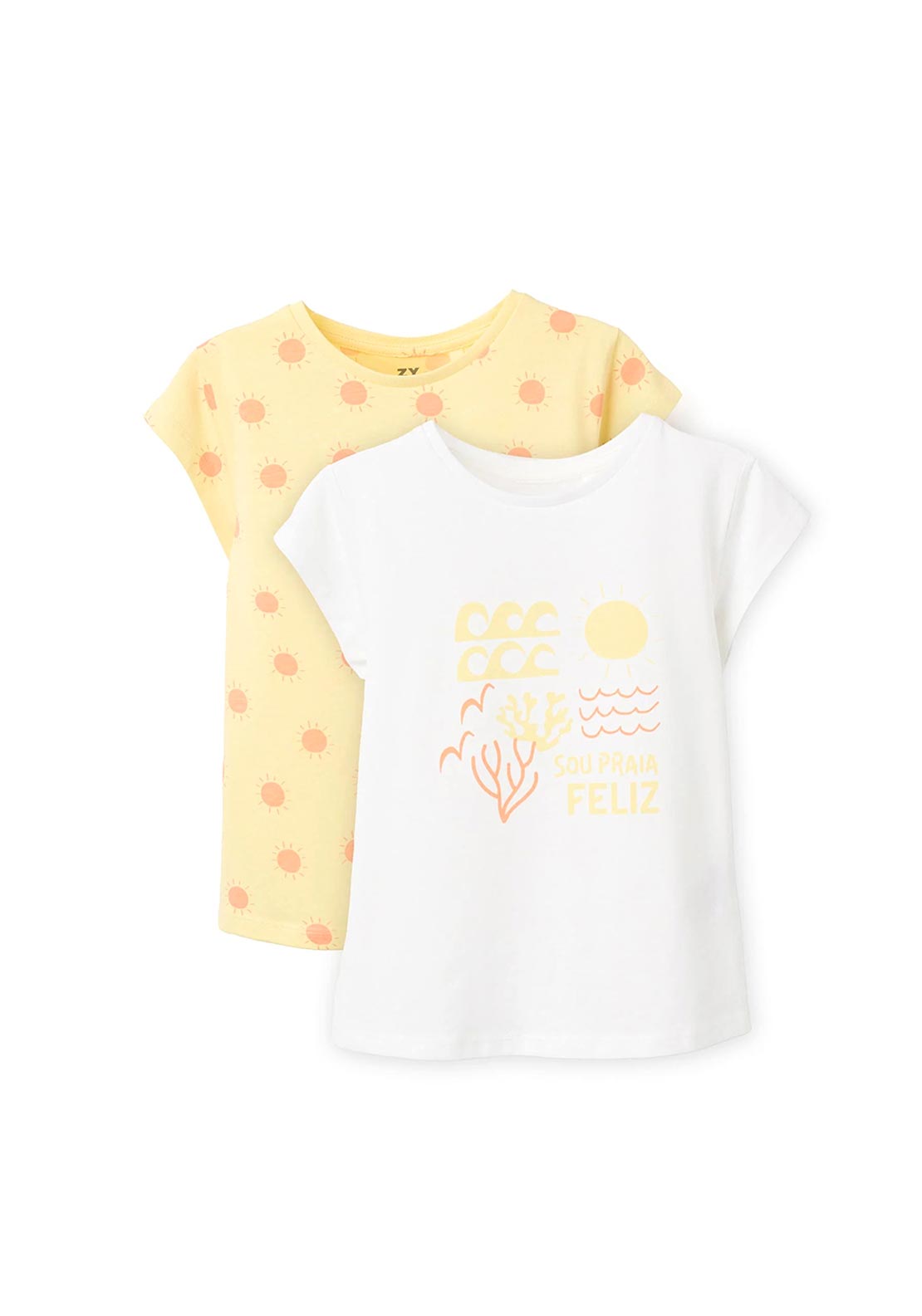Zippy Girl Sun 2 Pack Short Sleeve Tees, Multi