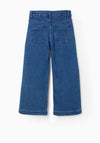 Zippy Girls Button Wide Leg Jeans, Blue