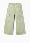 Zippy Girls Cargo Wide Leg Trouser, Green