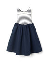 Zippy Girl Sleeveless Stripe Dress, Navy