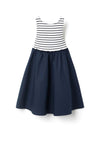 Zippy Girl Sleeveless Stripe Dress, Navy
