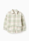Zippy Girls Long Sleeve Flannel Jacket, Green