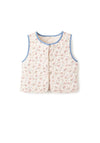 Zippy Girls Padded Floral Gilet, Beige