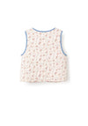 Zippy Girls Padded Floral Gilet, Beige