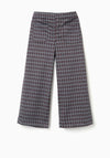 Zippy Girls Houndstooth Wide Leg Trouser, Grey