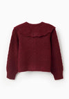 Zippy Girls Knit Long Sleeve Cardigan, Wine
