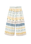 Zippy Girls Wide Leg Print Trouser, Beige Multi