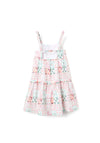 Zippy Girl Strap Tile Print Sun Dress, White