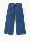 Zippy Girls Wide Leg Seam Jeans, Blue
