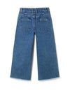 Zippy Girl Frayed Hem Wide Leg Jeans, Blue