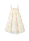 Zippy Girls Floral and Stripe Sun Dress, Cream Multi