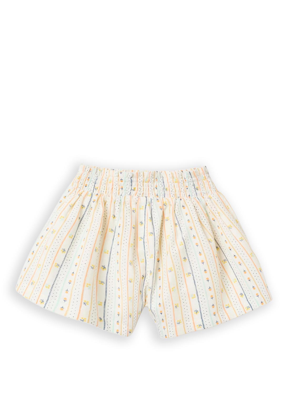 Zippy Girls Floral and Stripe Shorts, Cream Multi