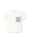 Zippy Girls Chest Pocket Short Sleeve Tee, Off White