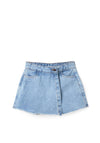 Zippy Girls Frayed Hem Denim Skort, Blue