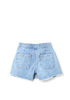 Zippy Girls Frayed Hem Denim Skort, Blue