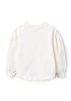 Zippy Girl Long Sleeve Sweater, Cream