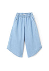 Zippy Girl Denim Wide Leg Paperbag Trouser, Blue