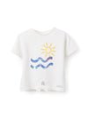 Zippy Girl Sunshine Short Sleeve Top, White