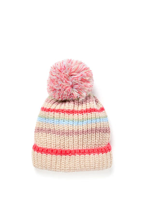 Zippy Girl Knit Bobble Hat, Multi