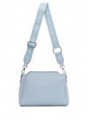 Zen Collection Pebbled Faux Leather Bowler Crossbody Bag, Blue