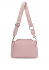 Zen Collection Pebbled Faux Leather Bowler Crossbody Bag, Pink