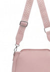 Zen Collection Pebbled Faux Leather Bowler Crossbody Bag, Pink