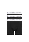 Calvin Klein Cotton Stretch 3 Pack Trunks, Black