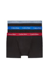 Calvin Klein 3 Pack Cotton Stretch Boxers, Blue, Cobalt & Red