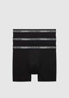 Calvin Klein 3 Pack Cooling Cotton Stretch Boxers, Black