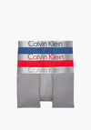 Calvin Klein 3 Pack Steel Cotton Stretch Boxers, Multi