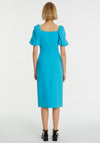 Exquise Puff Sleeve Midi Dress, Blue