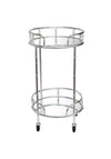WJ Sampson Silver Round Drinks Trolley