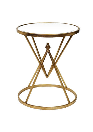 WJ Sampson Round Gold Table