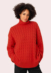 Masai Feline Oversize Chunky Knit Jumper, Red Clay